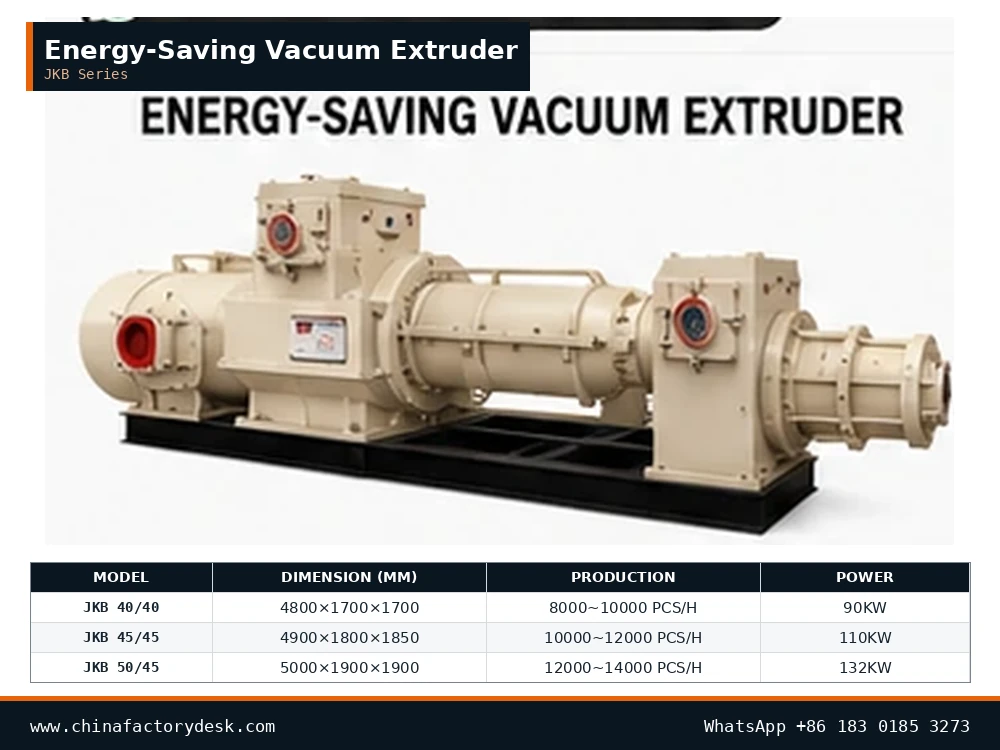 Energy-saving vacuum extruder