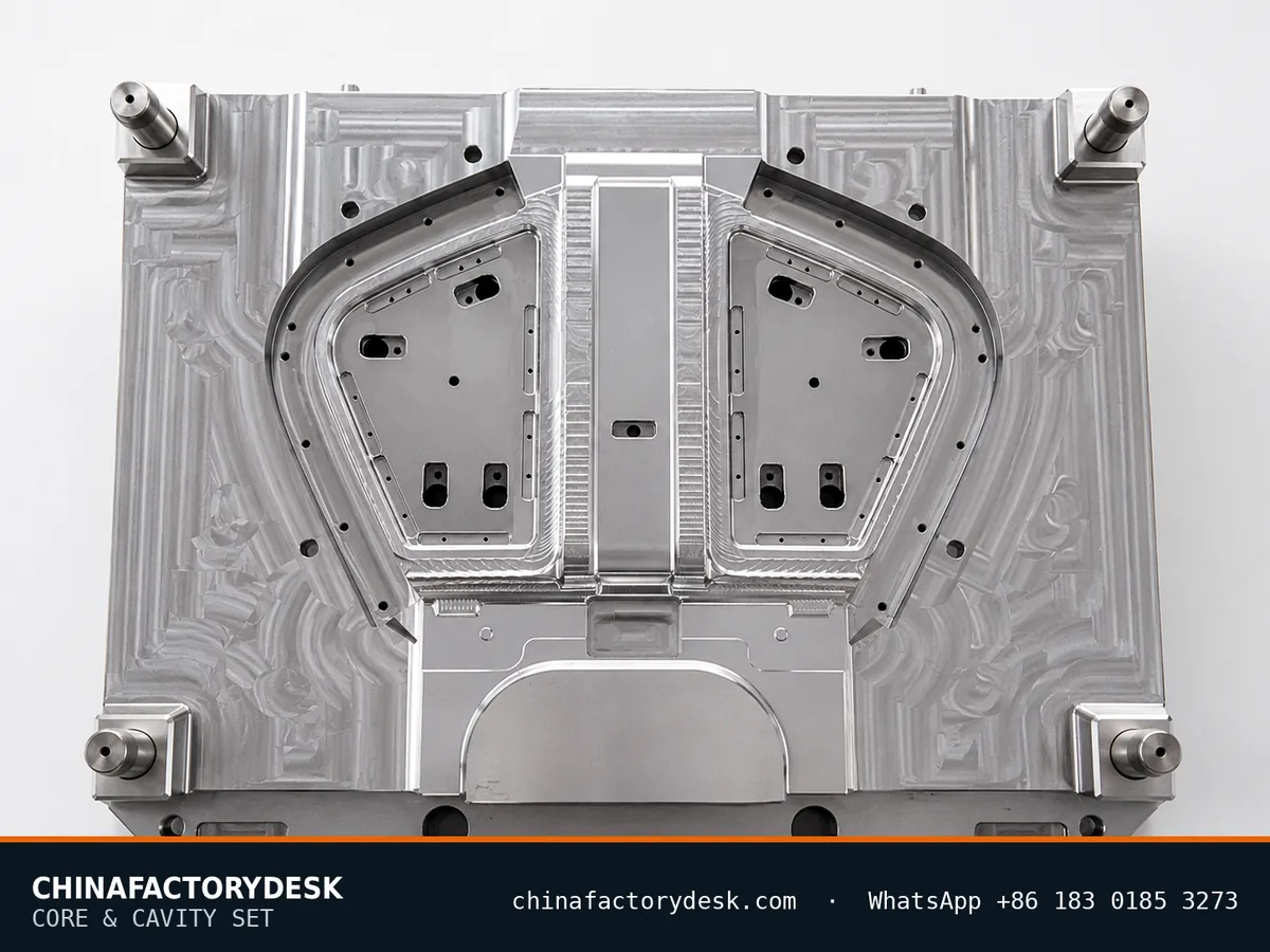 Injection mold core and cavity set