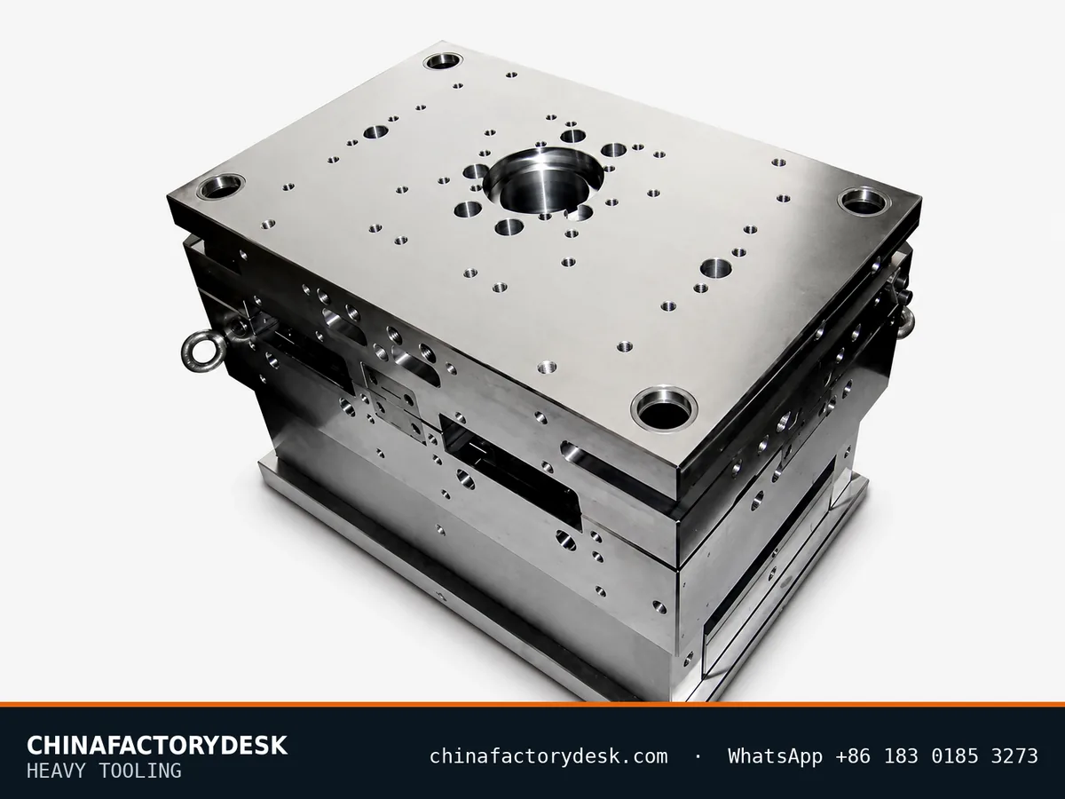 Heavy injection mold block