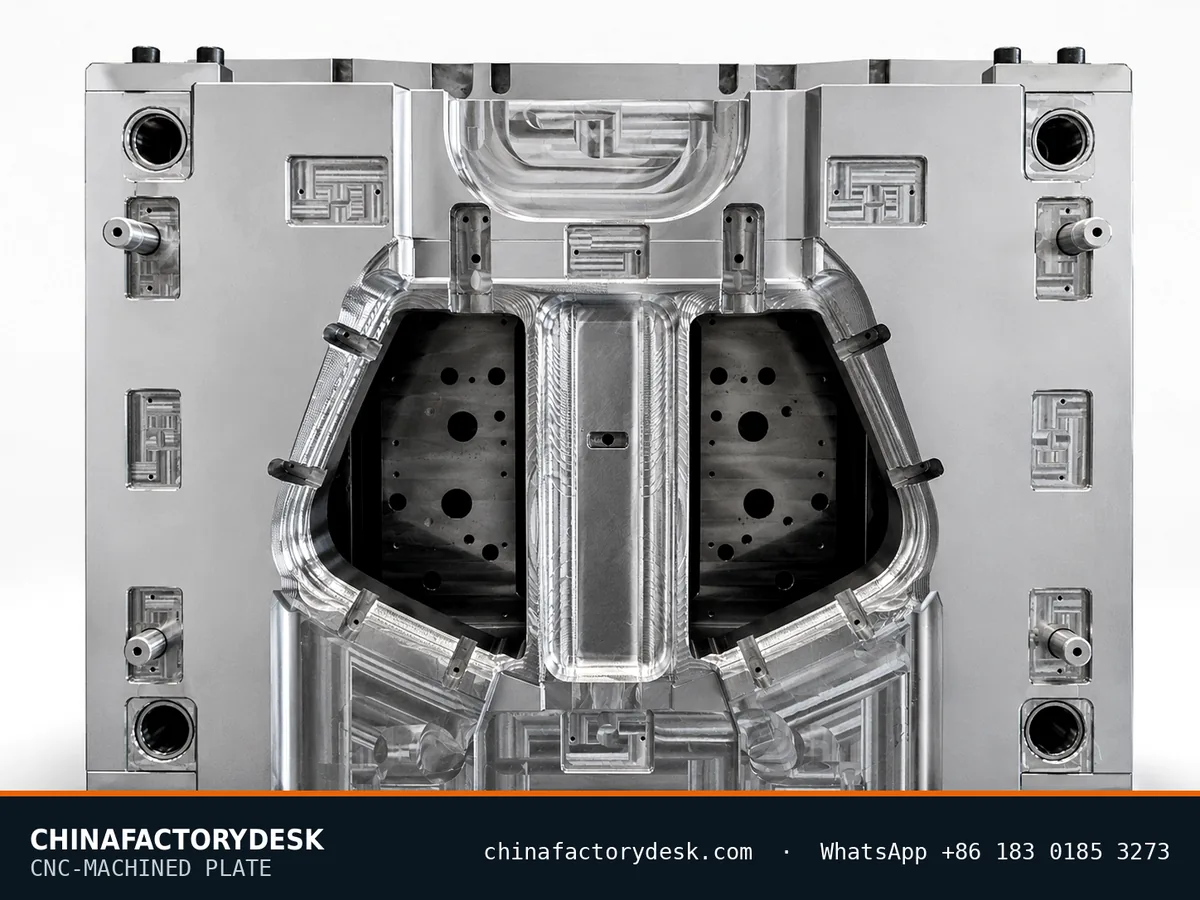 CNC-machined mold plate